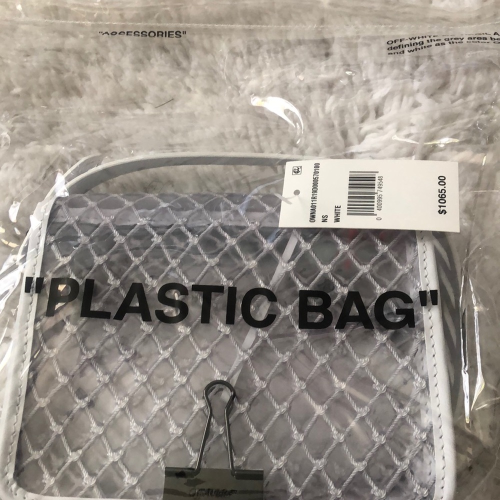 Off White Binder Clip Flap Bag **Sold**